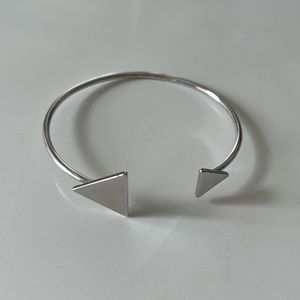 Asymmetrical triangle design cuff bracelet